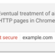 google non-secure page notification